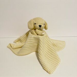 Carters Knit Puppy Dog Baby Lovey Yellow Security Blanket Lovie Soft Toy Bear
